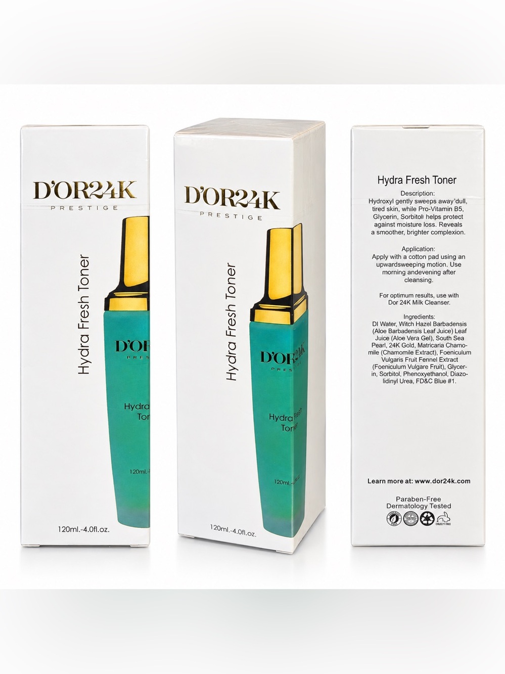 D’OR24K Prestige Hydra Fresh Toner 4oz Sealed Box